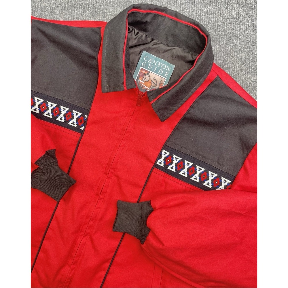 Canyon Guide Outfitters Bomber Jacket Men's M Southwestern Embroidered